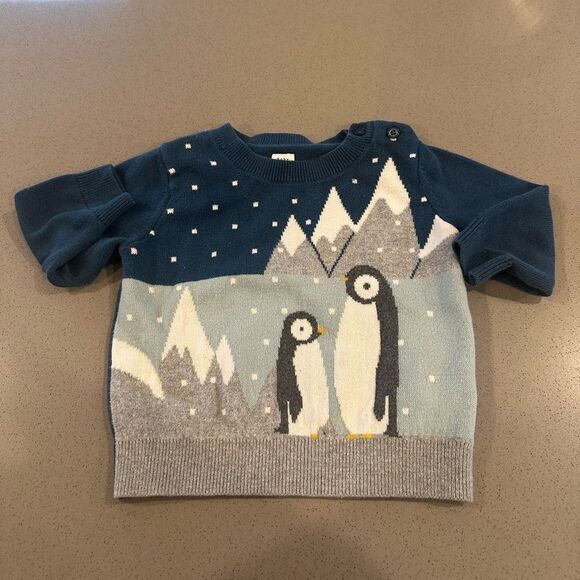 GAP Other - Baby Gap Winter Snow Penguin Sweater Size 12-18 months